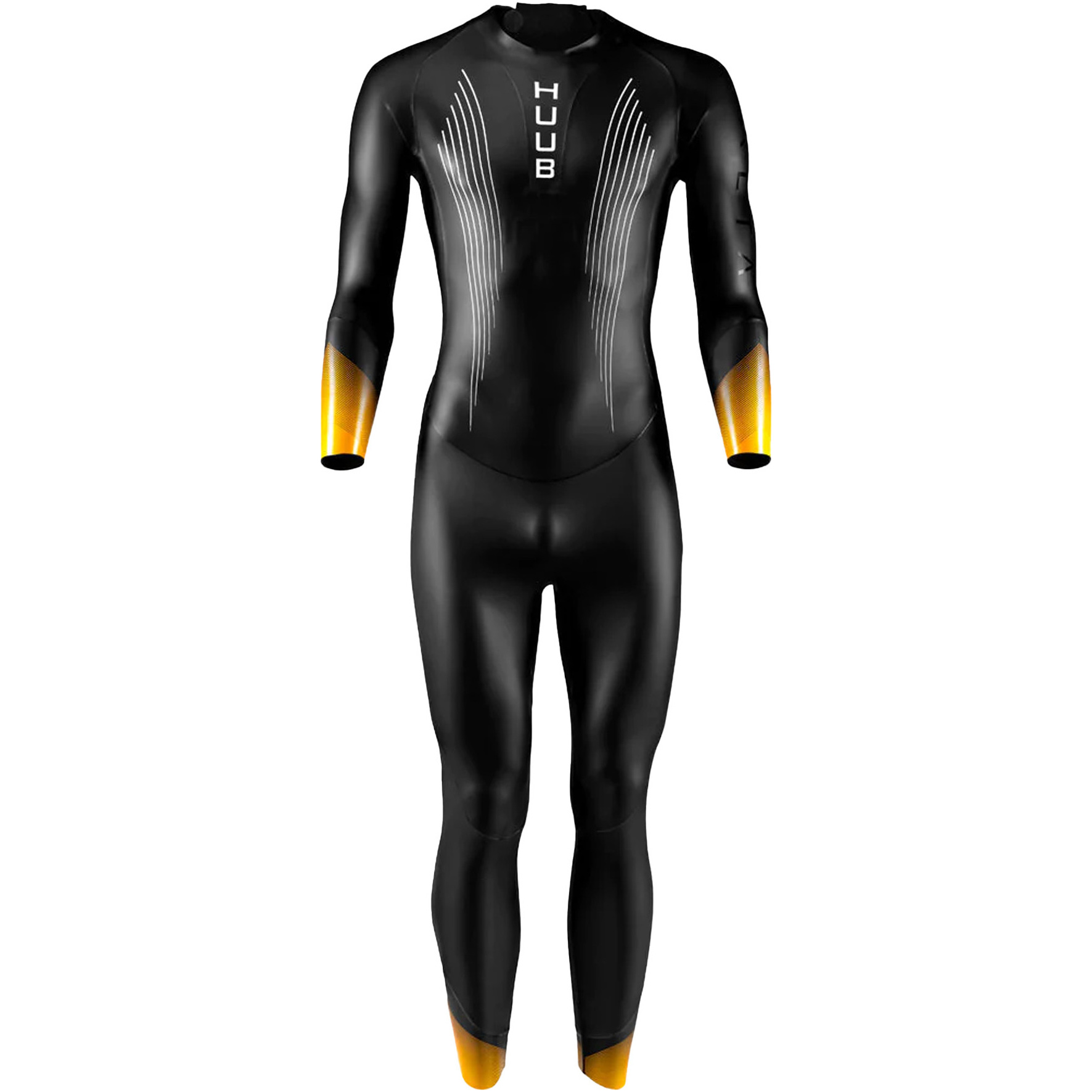 2026 Huub Da Uomo Alta Termica Nuoto Costume ALTTHER35 - Black / Arancione